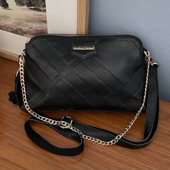 Leather Purse Marino Orlandi Black Handbag Marino Orlandi Leather